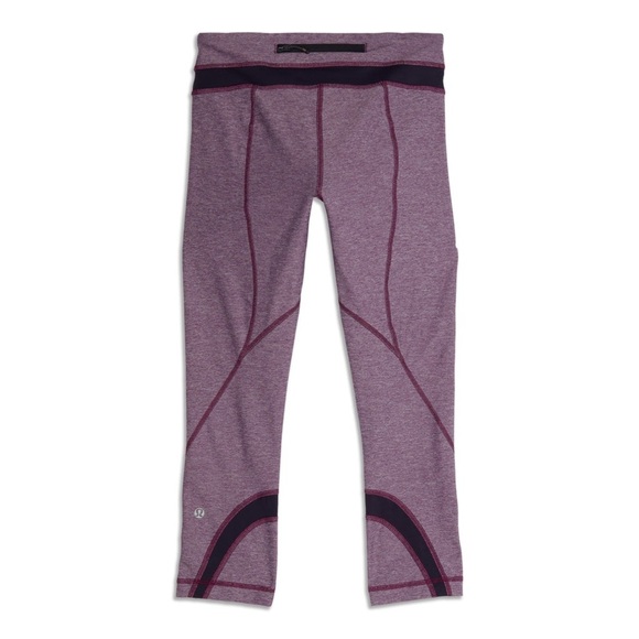 Lululemon Run Inspire Cropped Leggings Purple Size 6 - Picture 2 of 7